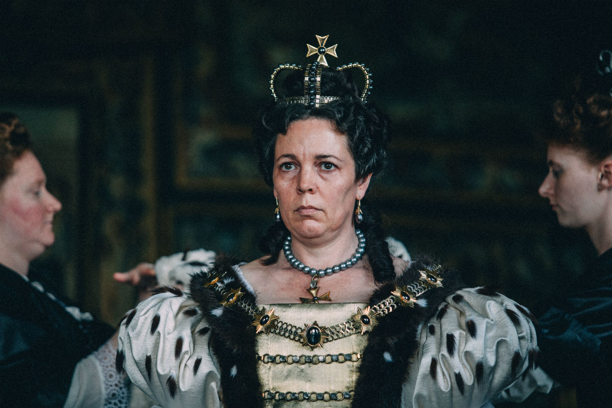 Olivia Colman in the film THE FAVOURITE. Photo by Atsushi Nishijima. © 2018 Twentieth Century Fox Film Corporation