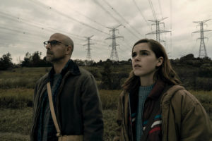 Stanley Tucci and Kiernan Shipka in “The Silence”/Netflix