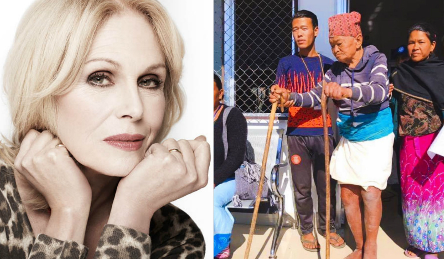 Hollywood Insider Reports Joanna Lumley Supports Humans Of Our World Foundation Nepal Campaign To Ask All To Donate To Support Forgotten Victims Of Remote Villages