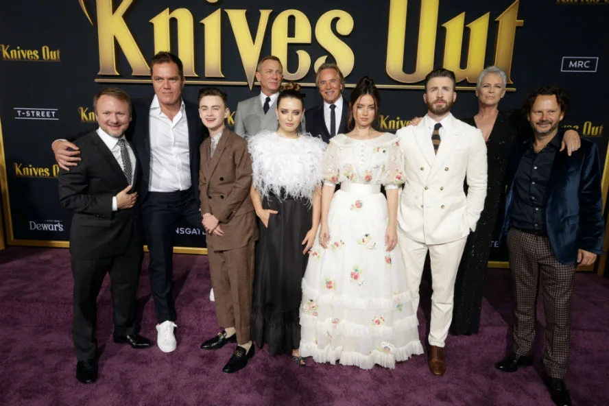 Hollyood Insider's Reactions From Stars Knives Out, Chris Evans, Daniel Craig, Jamie Lee Curtis, Christopher Plummer, Rian Johnson, Jaeden Martell