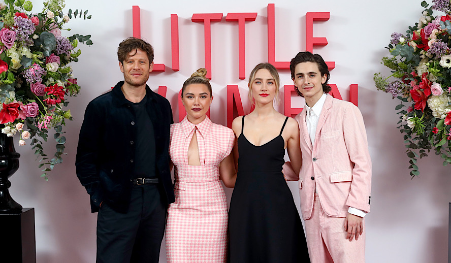 Louis Garrel, Saoirse Ronan, Florence Pugh, and Timothée Chalamet