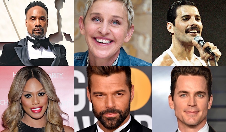 Hollywood Insider Messages From America, LGBTQ, Laverne Cox, Ellen Degeneres, Freddie Mercury, Laverne Cox, Ricky Martin, Matt Bomer