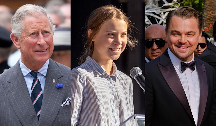 Hollywood Insider Messages From America, Re-naming Climate Change, Climate Crisis, Prince Charles, Greta Thunberg, Leonardo DiCaprio Photos