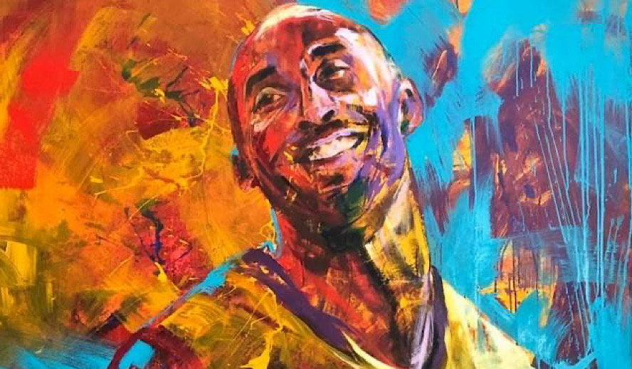 Hollywood Insider Feature Tribute Kobe Bryant Painting Fact-Checked Series 32 Facts Lakers Basketball