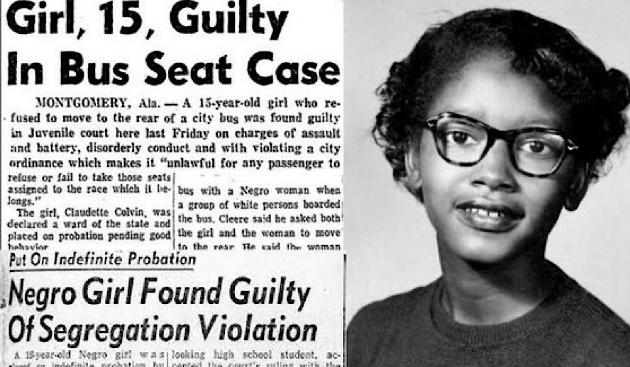 Unsung Heroes Series: We Refuse To Forget Claudette Colvin Aged 15, Whose Refusal To Stand Up Inspired Rosa Parks Protest