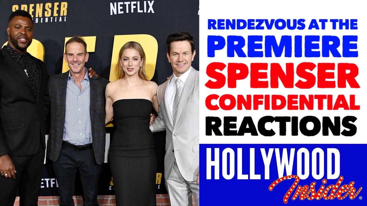 Hollywood Insider Video Series Spenser Confidential Premiere, Mark Wahlberg, Post Malone
