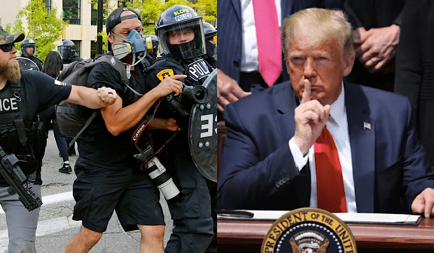 Hollywood Insider Donald Trump Attacks Press, Police Violently Attacks Journalists in USA