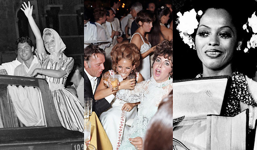 Hollywood Insider Venice Film Festival, Sacha Distel, Brigitte Bardot, Richard Burton, Claudia Cardinale, Elizabeth Taylor, Diana Ross Hollywood Insider Venice Film Festival, Sacha Distel, Brigitte Bardot, Richard Burton, Claudia Cardinale, Elizabeth Taylor, Diana Ross