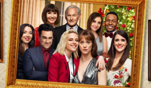 Hollywood Insider Happiest Season Review, LGBTQ Christmas Movie, Kristen Stewart, Mackeziw Davis, Lesbian Love Story