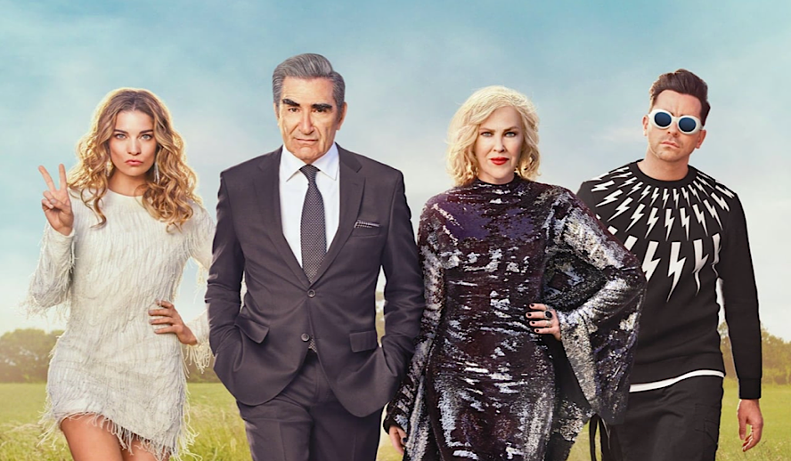 Hollywood Insider Schitt’s Creek Review, Eugene Levy, Dan Levy, LGBTQ TV Shows