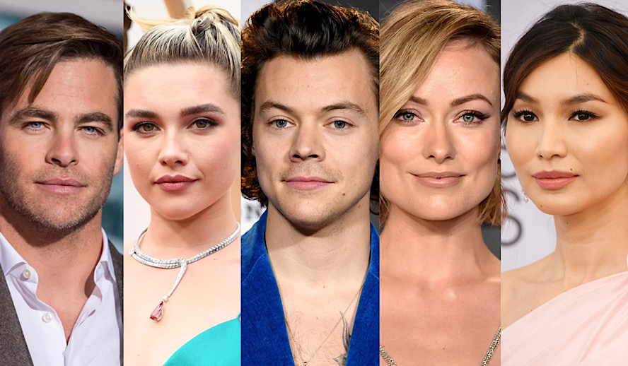 Hollywood Insider Dont Worry Darlings, Harry Styles, Florence Pugh, Chris Pine, Gemma Chan, Olivia Wilde