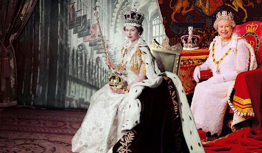 Hollywood Insider Queen Elizabeth II in Full Regalia Crown, The Royals, Best