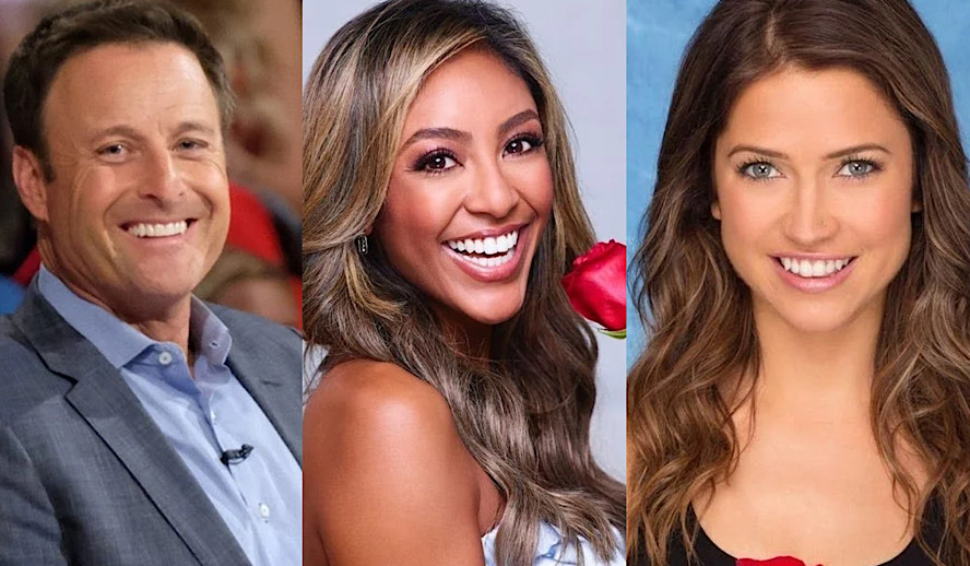 Hollywood Insider The Bachelorette Hosts, Tayshia Adams, Kaitlyn Bristowe, Chris Harrison