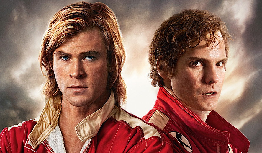 Hollywood Insider Rush Review, Chris Hemsworth, Daniel Bruhl, Ron Howard, Niki Lauda, James Hunt, Formula 1, Formula One, F1