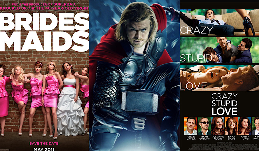 Hollywood Insider Movies 10 Year Anniversary, Bridesmaids, Thor, Crazy Stupid Love