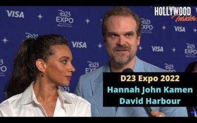 Video: Red Carpet Revelations | Hannah John Kamen & David Harbour on ‘Thunderbolts’ Reveal at D23 Expo
