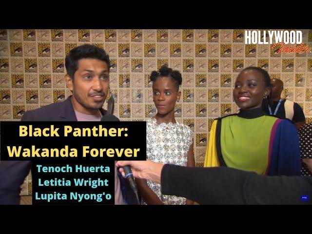 The Hollywood Insider Video Tenoch Huerta Letitia Wright Lupita Nyong'o Interview