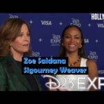 The Hollywood Insider Video Zoe Saldana Sigourney Weaver Interview