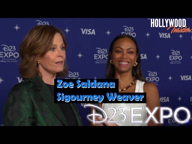 The Hollywood Insider Video Zoe Saldana Sigourney Weaver Interview