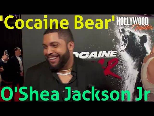 The Hollywood Insider Video-O'Shea Jackson Jr-Cocaine Bear-Interview