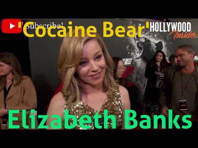The Hollywood Insider Video-Elizabeth Banks-Cocaine Bear-Interview