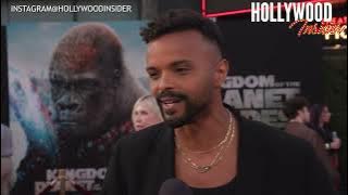 Eka Darville Spills Secrets on ‘Kingdom of the Planet of the Apes’ at Premiere Owen Teague
